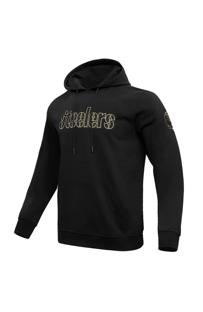 PRO STANDARD Men's Pro Standard Black Pittsburgh Steelers Classic Chenille Pullover Hoodie, Alternate, color, 