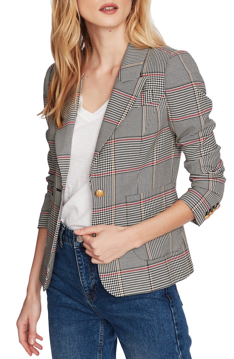 Court & Rowe Peak Lapel Plaid Blazer, Alternate, color,