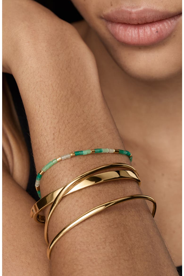 Nura Reef Thin Bangle, Alternate, color, YELLOW GOLD
