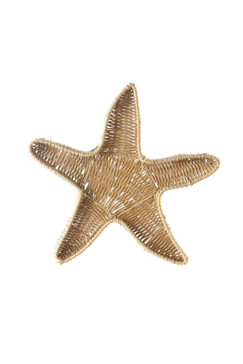 Starfish Washable Wicker Basket, Alternate, color, Brown