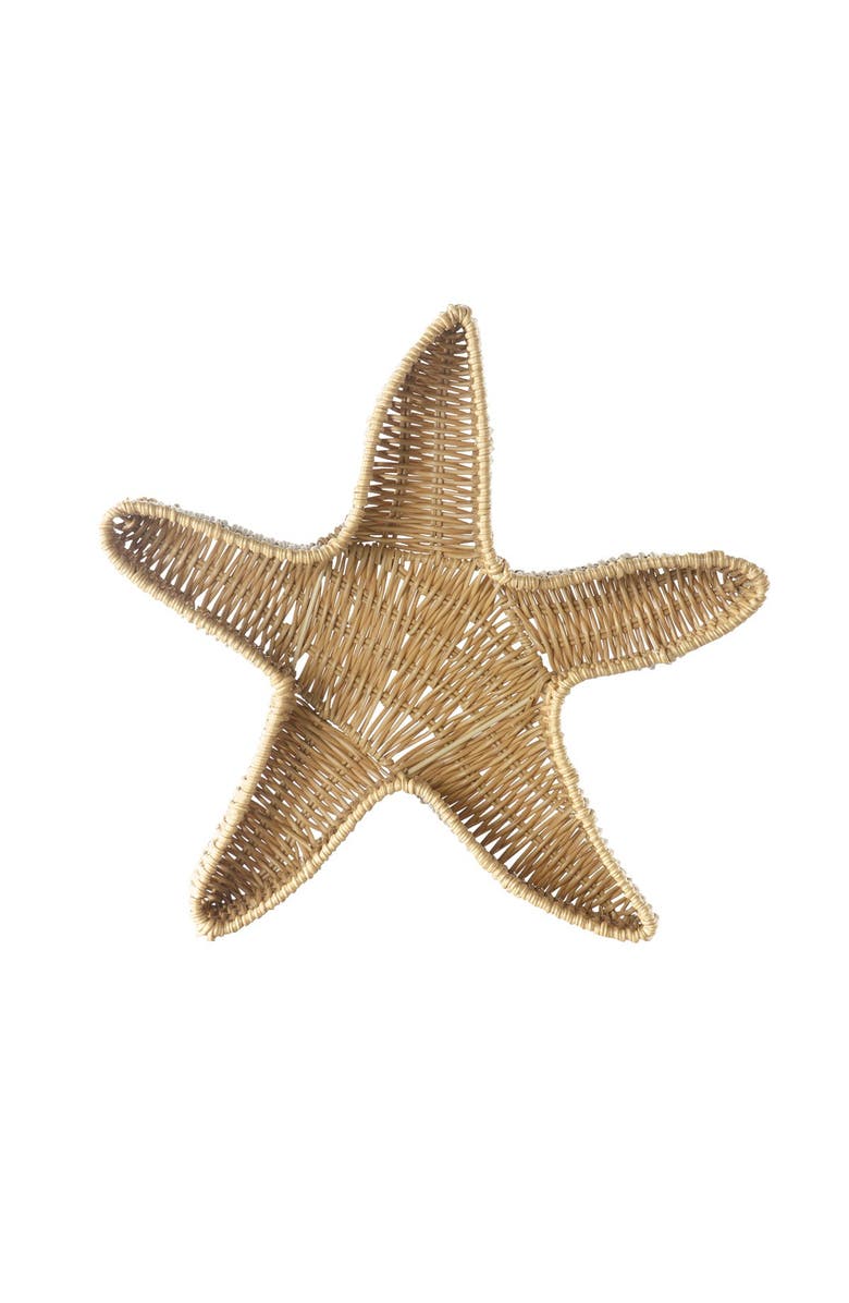 Kaplan Early Learning Company Starfish Washable Wicker Basket, Alternate, color, Brown