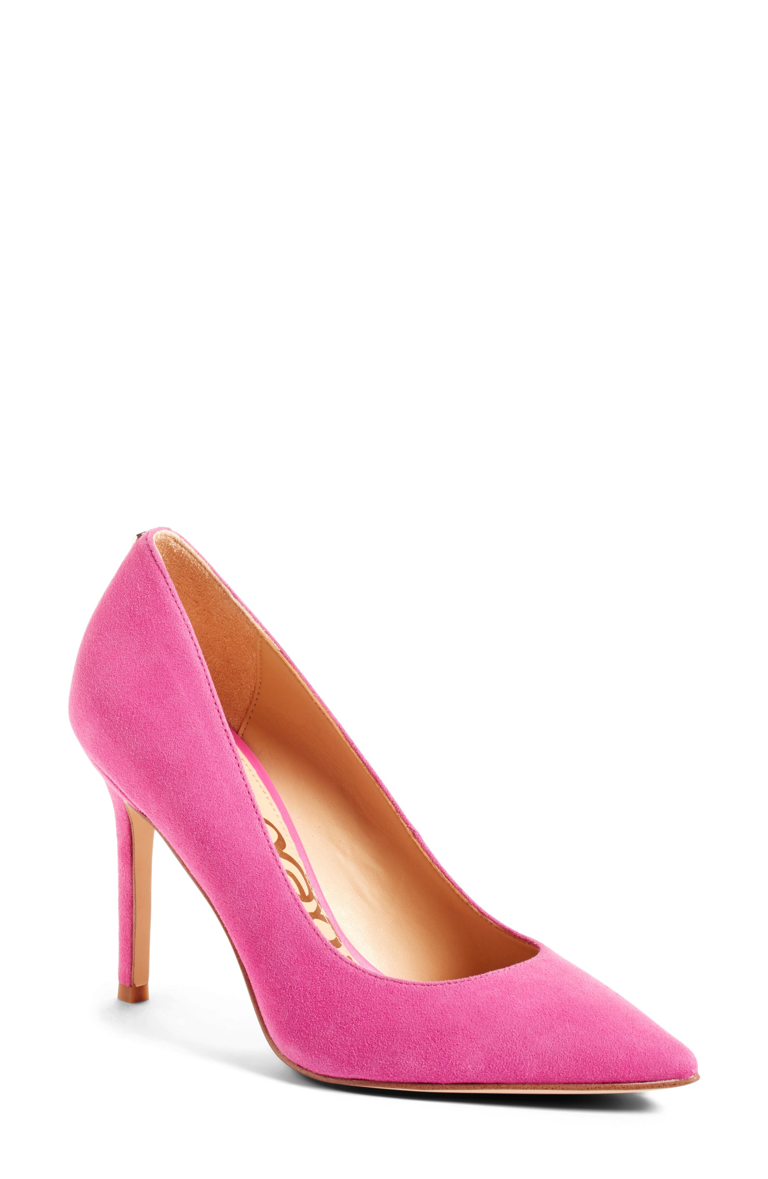Hazel Pointed Toe Pump, Main, color, HOT PINK