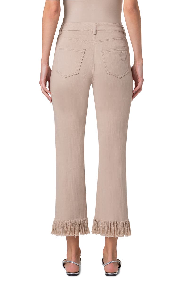 Akris punto Marli Fringe Hem Stretch Denim Crop Pants, Alternate, color, 