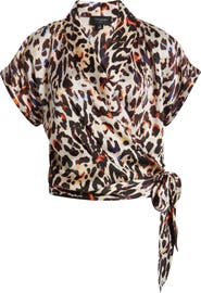 Tahari ASL Side Tie Wrap Top