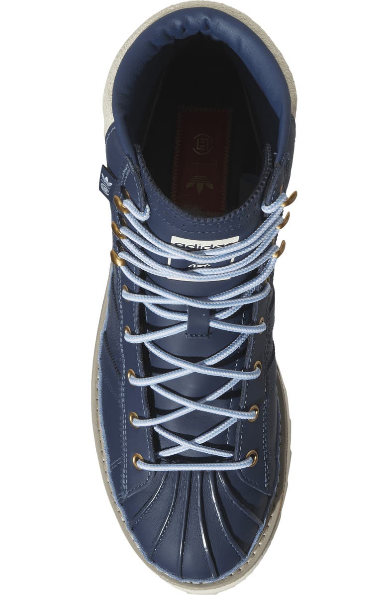 adidas x CLOT by Edison Chen Gender Inclusive Pro Model Sneaker Boot, Alternate, color, Cream White/ Mineral Blue