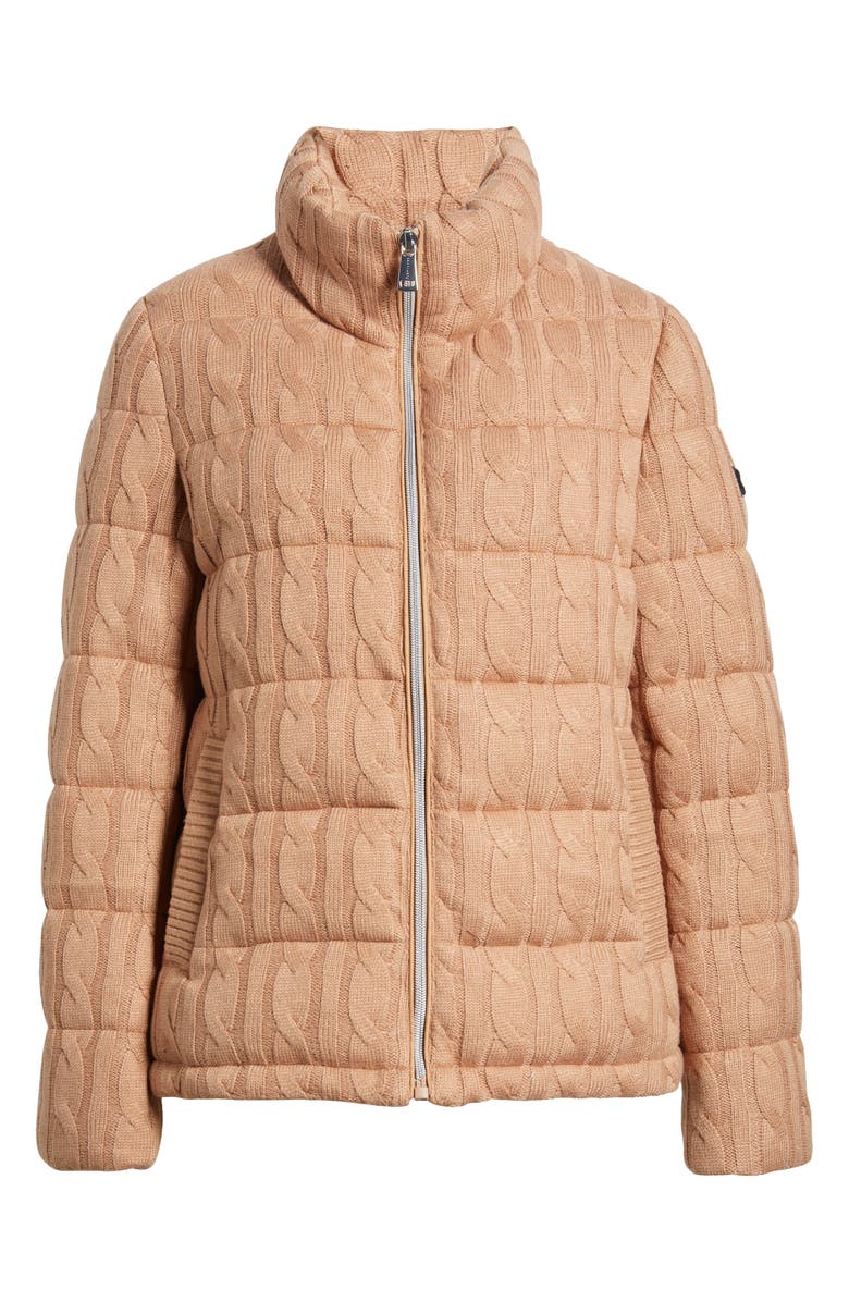 Sanctuary Cable Knit Quilted Puffer Jacket, Alternate, color, 