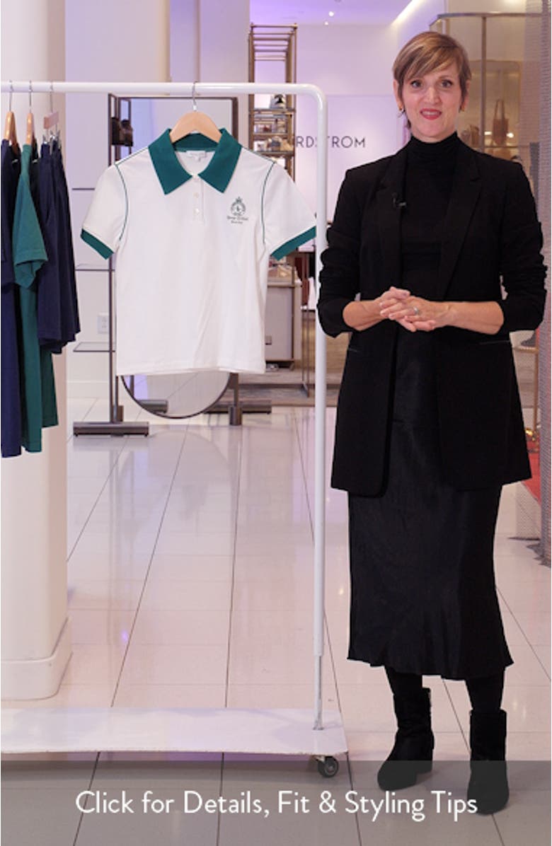 Crown Embroidered '70s Piqué Polo, sales video thumbnail