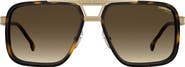 Carrera Eyewear 61mm Gradient Rectangular Sunglasses