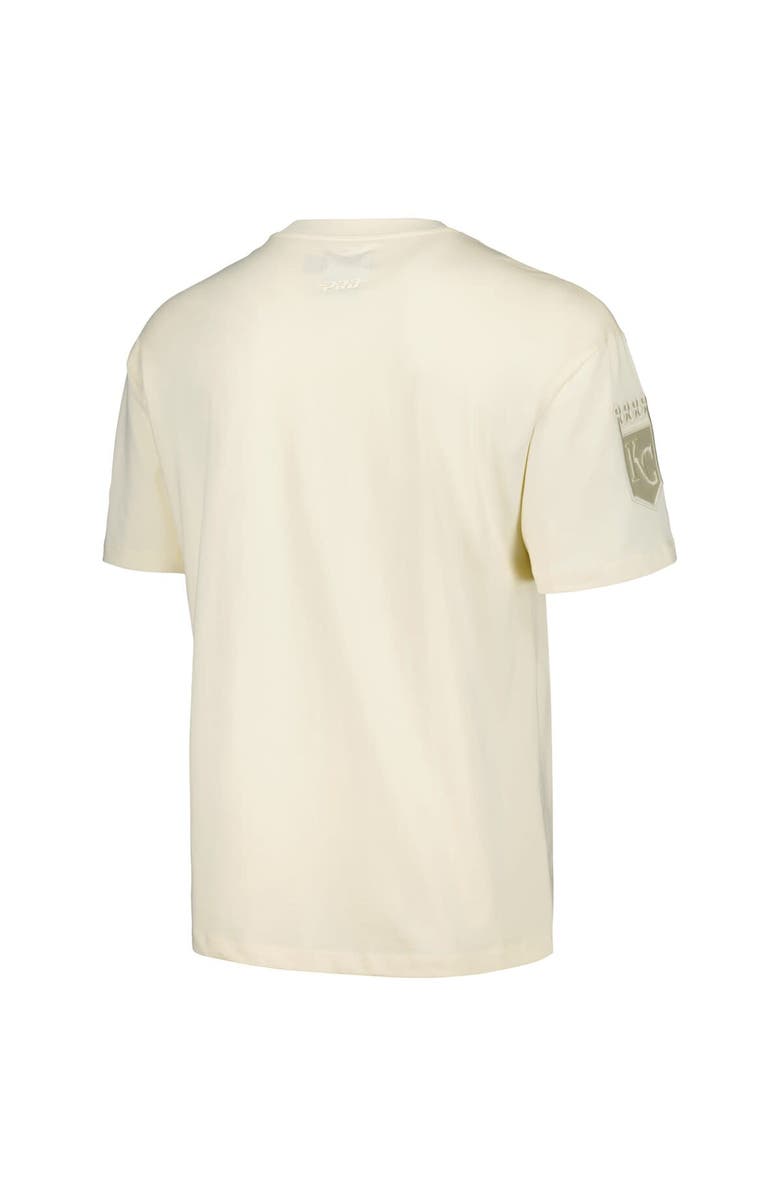 PRO STANDARD Men's Pro Standard Cream Kansas City Royals Neutral CJ Dropped Shoulders T-Shirt, Alternate, color, 