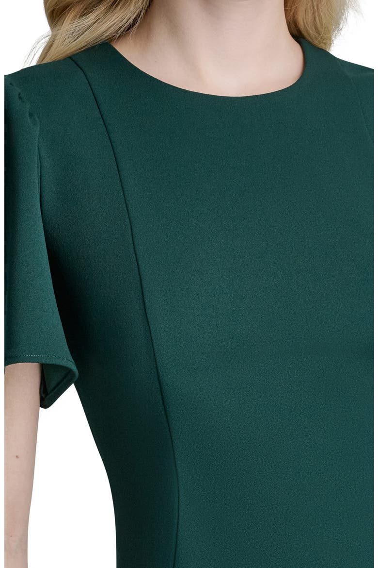 Flutter Sleeve Sheath Dress, Alternate, color, MALACHITE