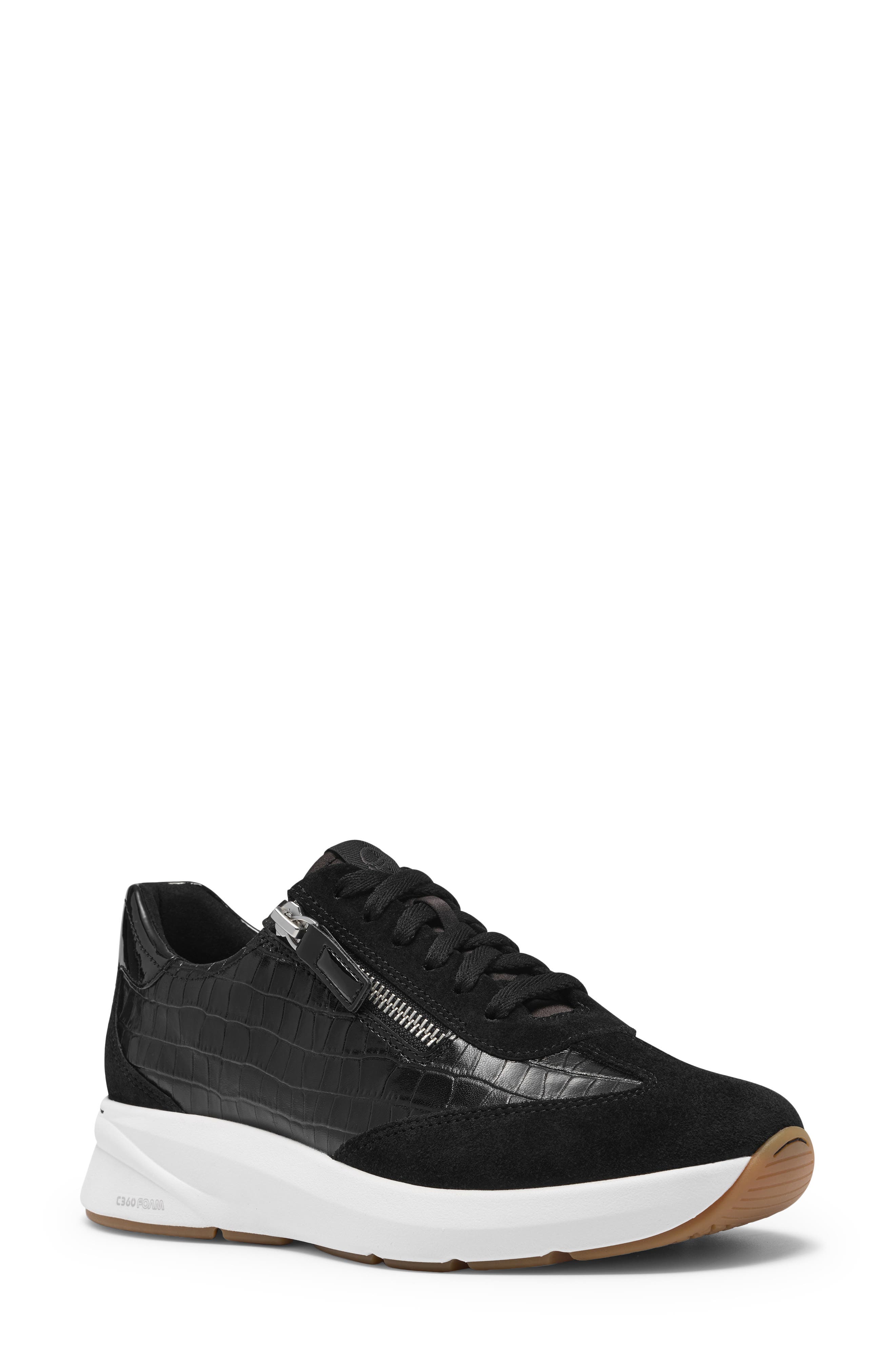 Code R Run Sneaker, Main, color, BLACK COMBI