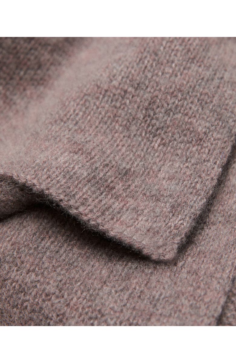 MANGO Selection Cashmere Scarf, Alternate, color, Medium Brown Heather