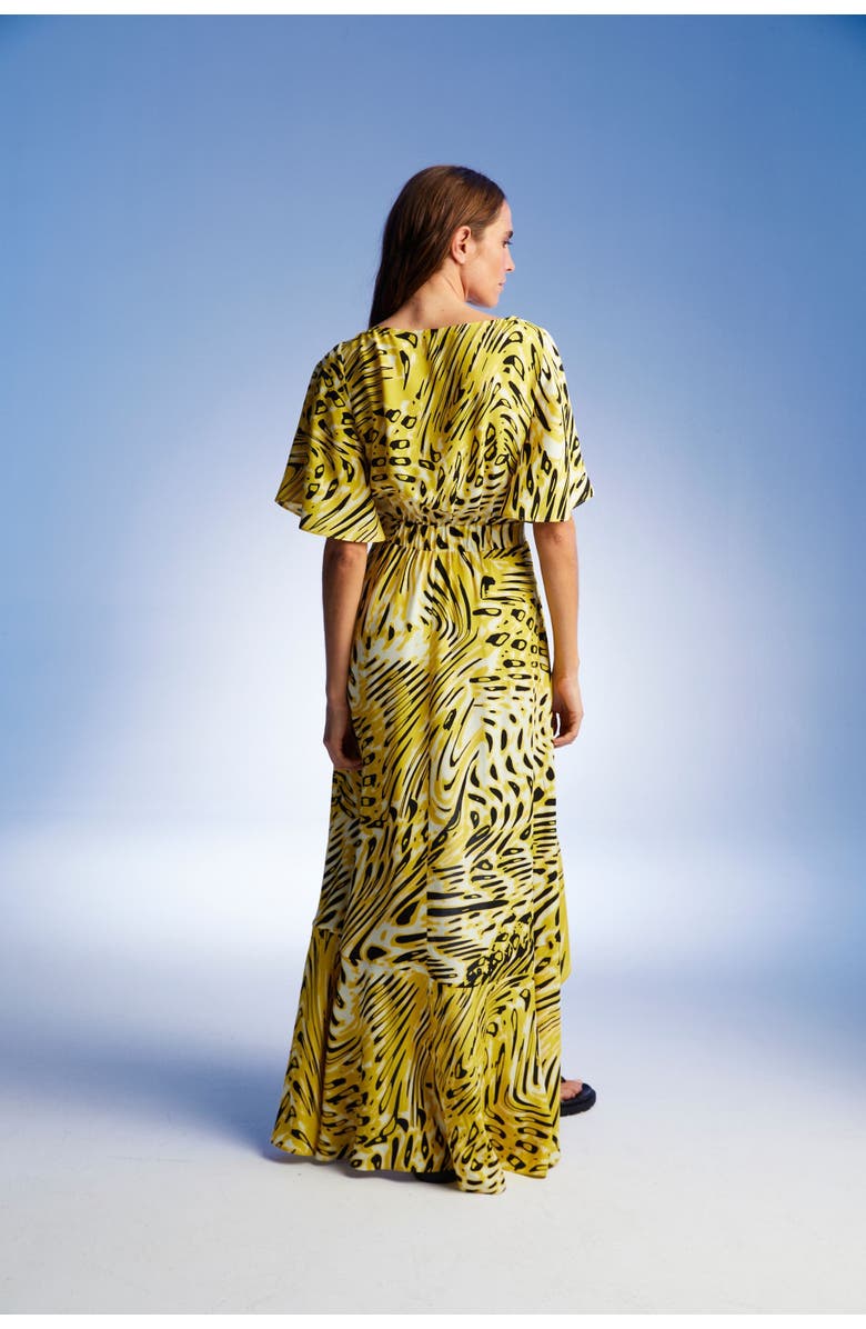 Nocturne Printed Asymmetrical Dress, Alternate, color, 