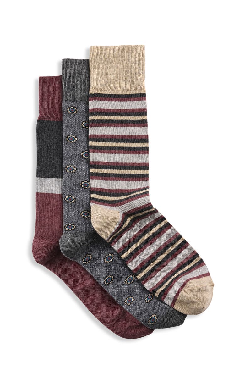 Synrgy by DXL Big & Tall 3-Pk Warm Classic Socks, Main, color, Multi