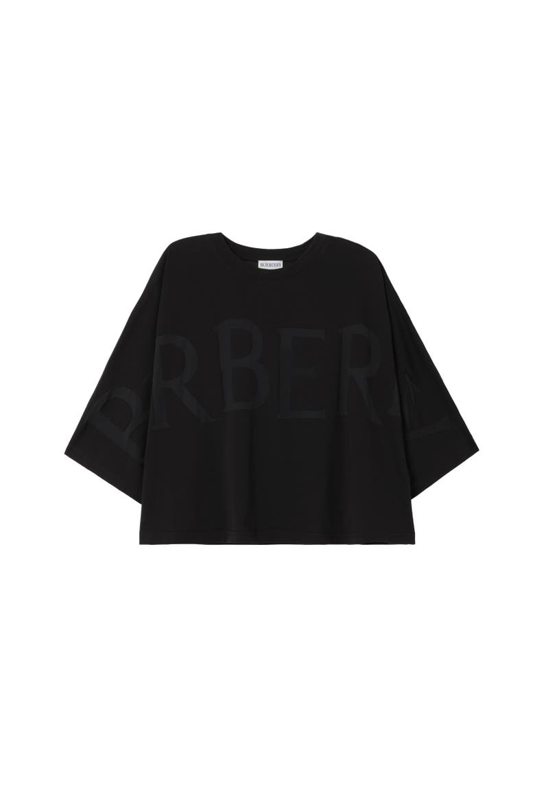 Logo Cotton Blend T-shirt, Alternate, color, Black