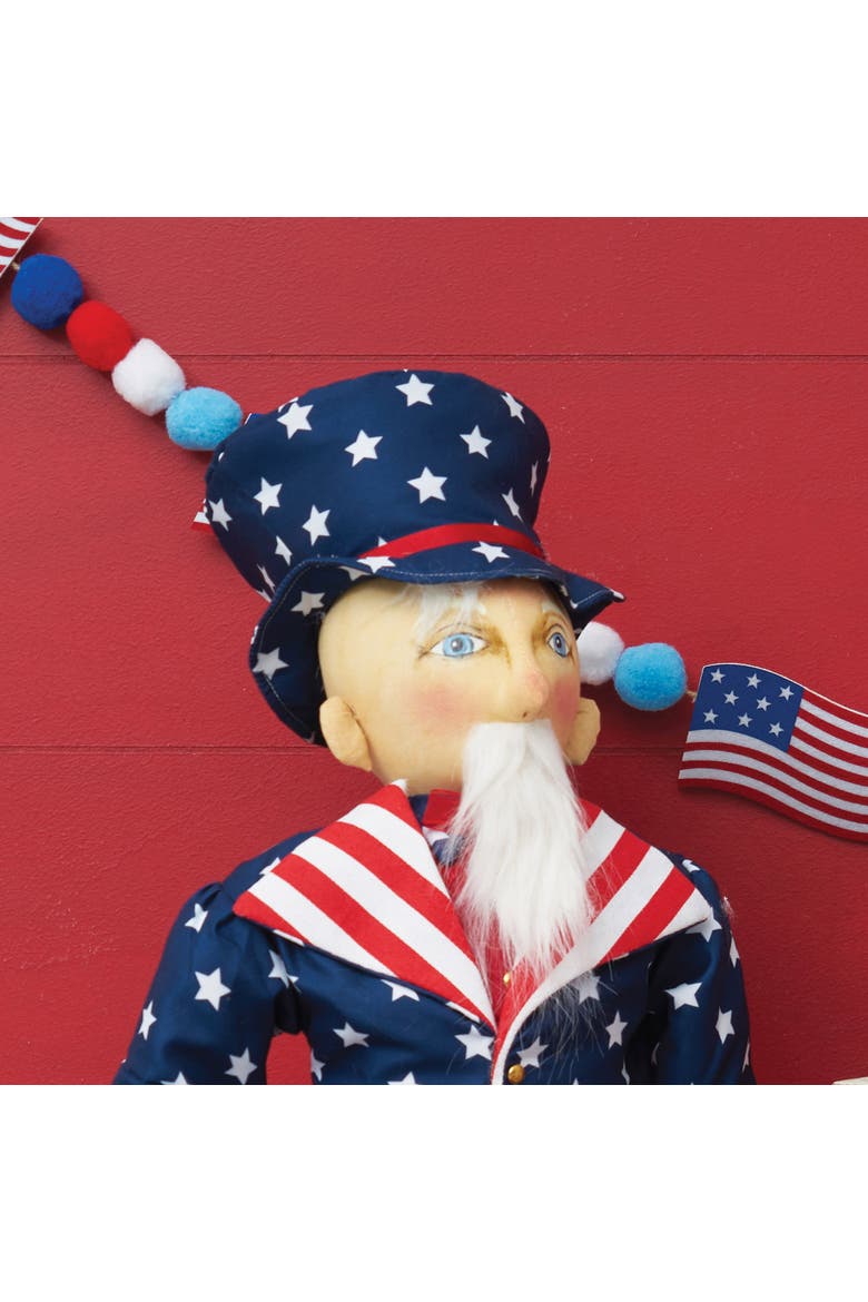 Uncle Sammy 4th of July Joe Spencer Gathered Traditions Figurine, Alternate, color, Blue