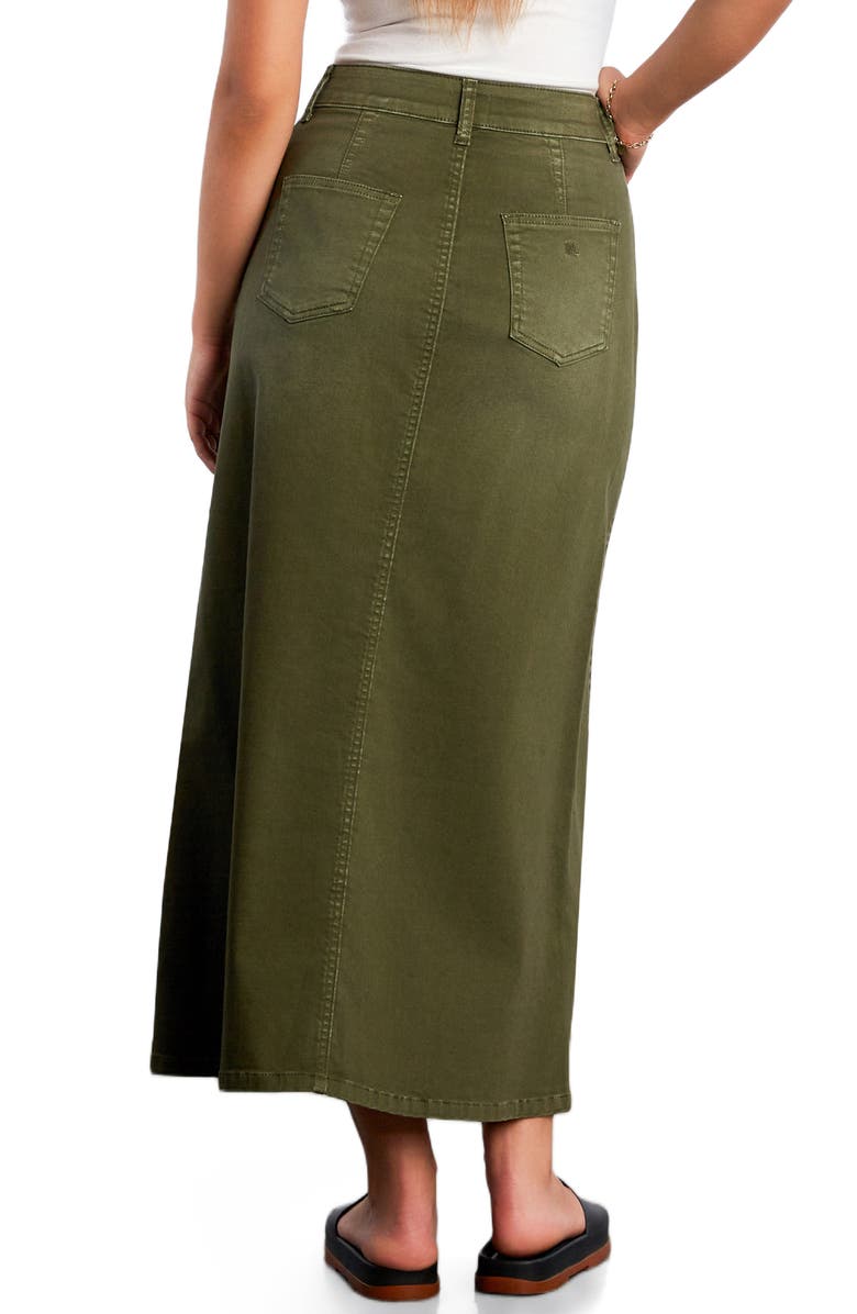 Wash Lab Denim Denim Maxi Skirt, Alternate, color, Deep Lichen Green
