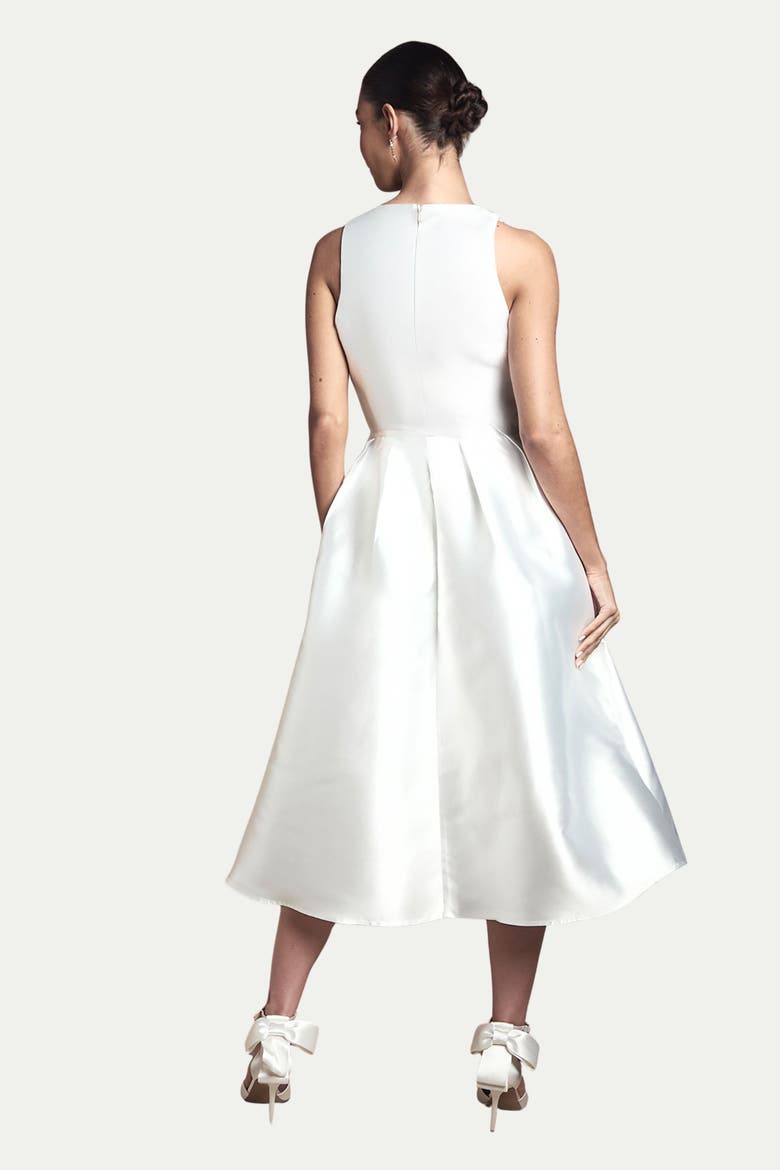 Midi Wedding Dress With Pockets, Alternate, color, Ivory