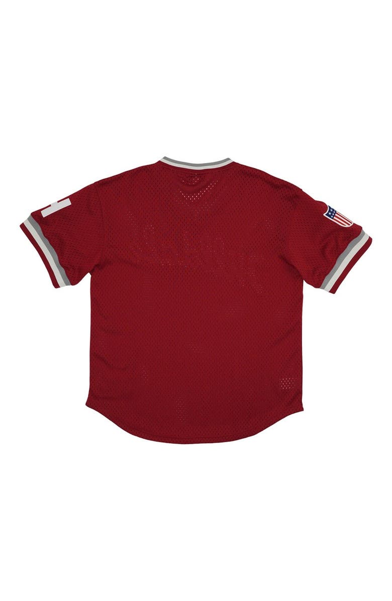 RINGS & CRWNS Men's Rings & Crwns Red Hilldale Club Mesh Replica V-Neck Jersey, Alternate, color, Red