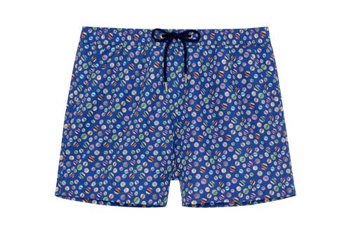 Hom Socoa Beach Boxer In Navy Print