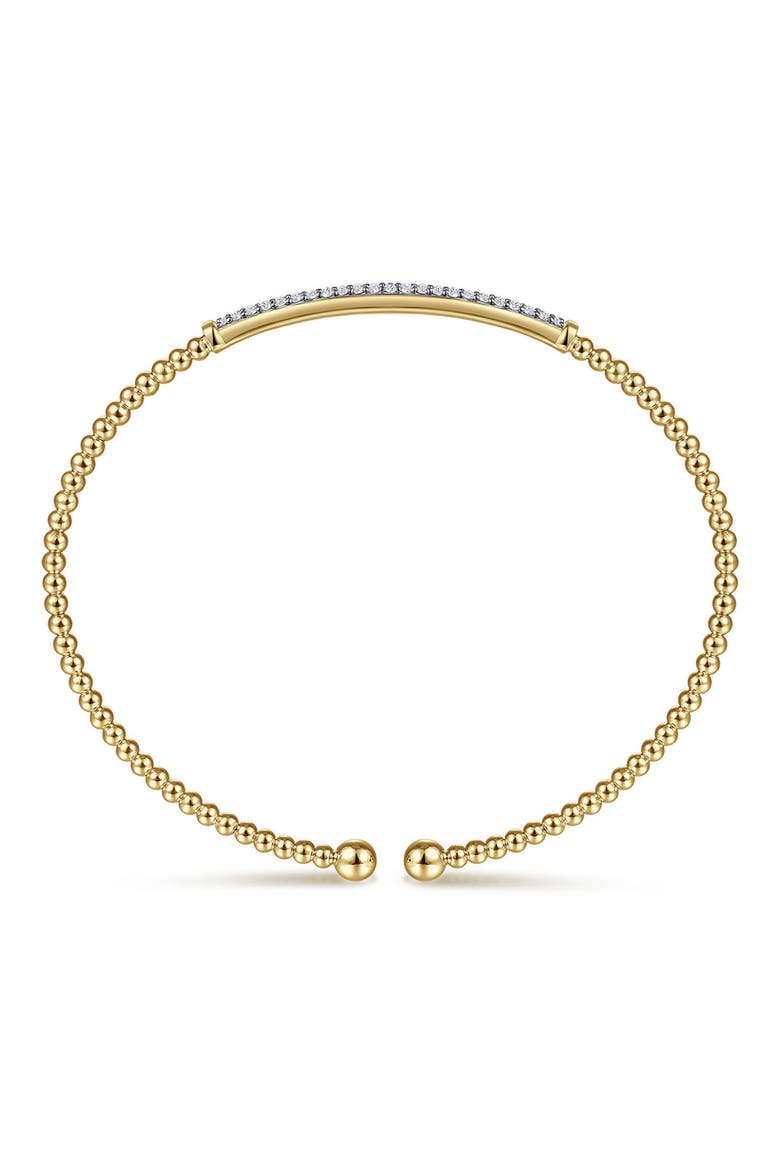 Bujukan Diamond Beaded Cuff Bracelet, Alternate, color, GOLD