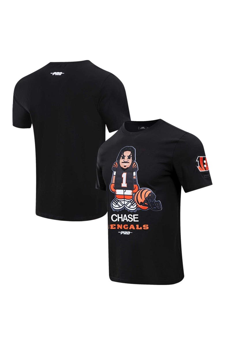 PRO STANDARD Men's Pro Standard Ja'Marr Chase Black Cincinnati Bengals Player Avatar Graphic T-Shirt, Main, color, Black