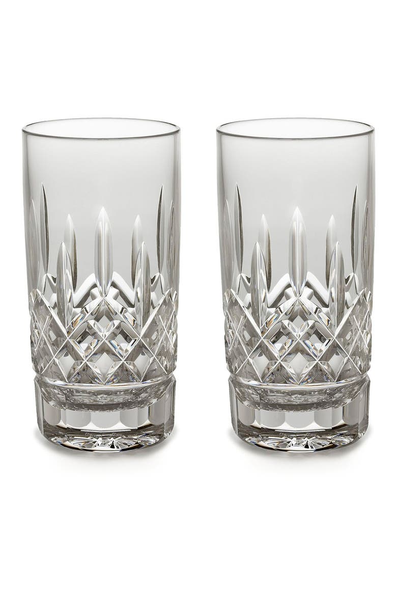 'Lismore' Lead Crystal Highball Glasses, Main, color, CLEAR