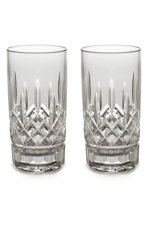 'Lismore' Lead Crystal Highball Glasses (Set of 2)