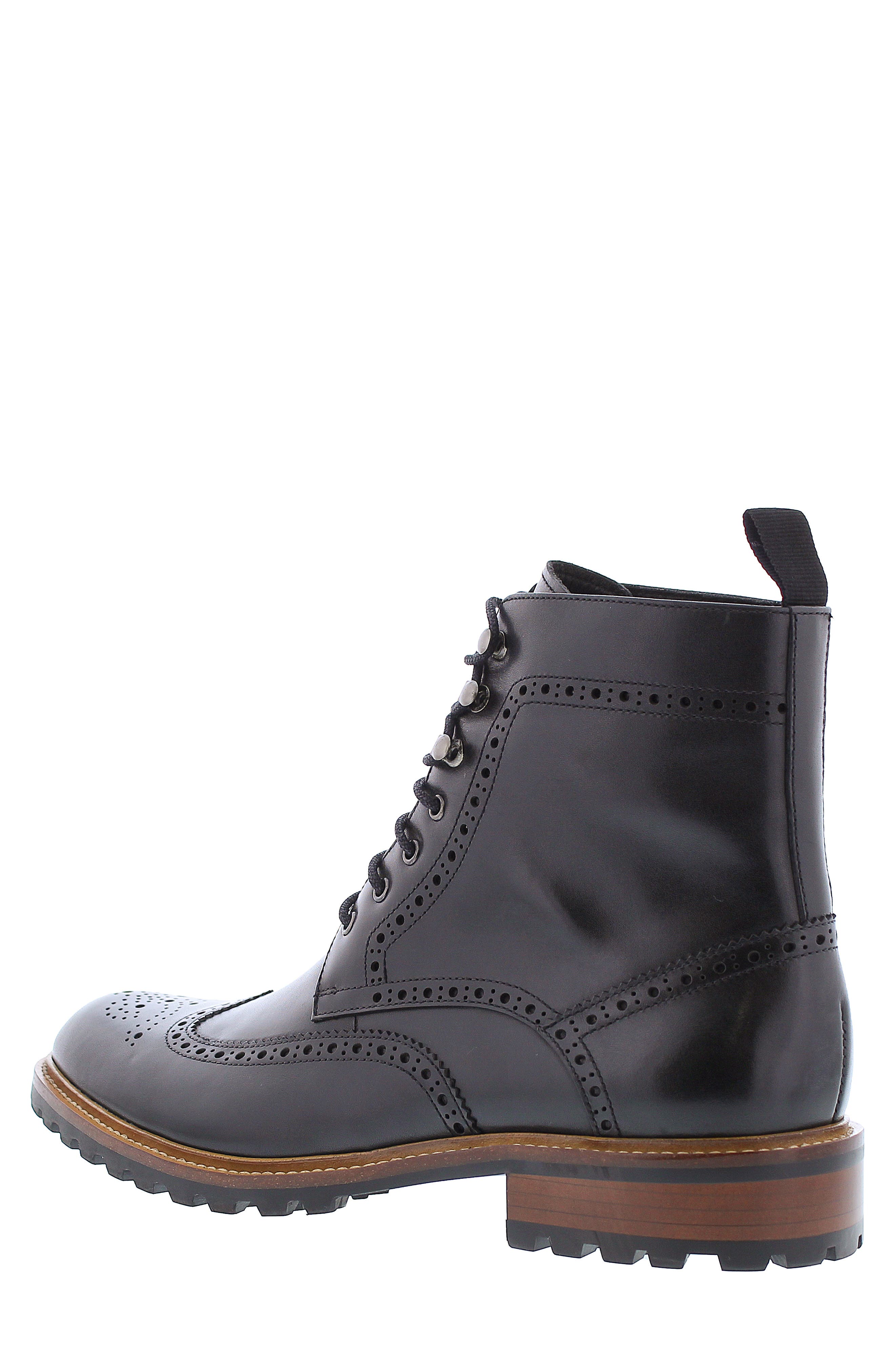 Zanzara Repos Leather Wingtip Boot, Alternate, color, 