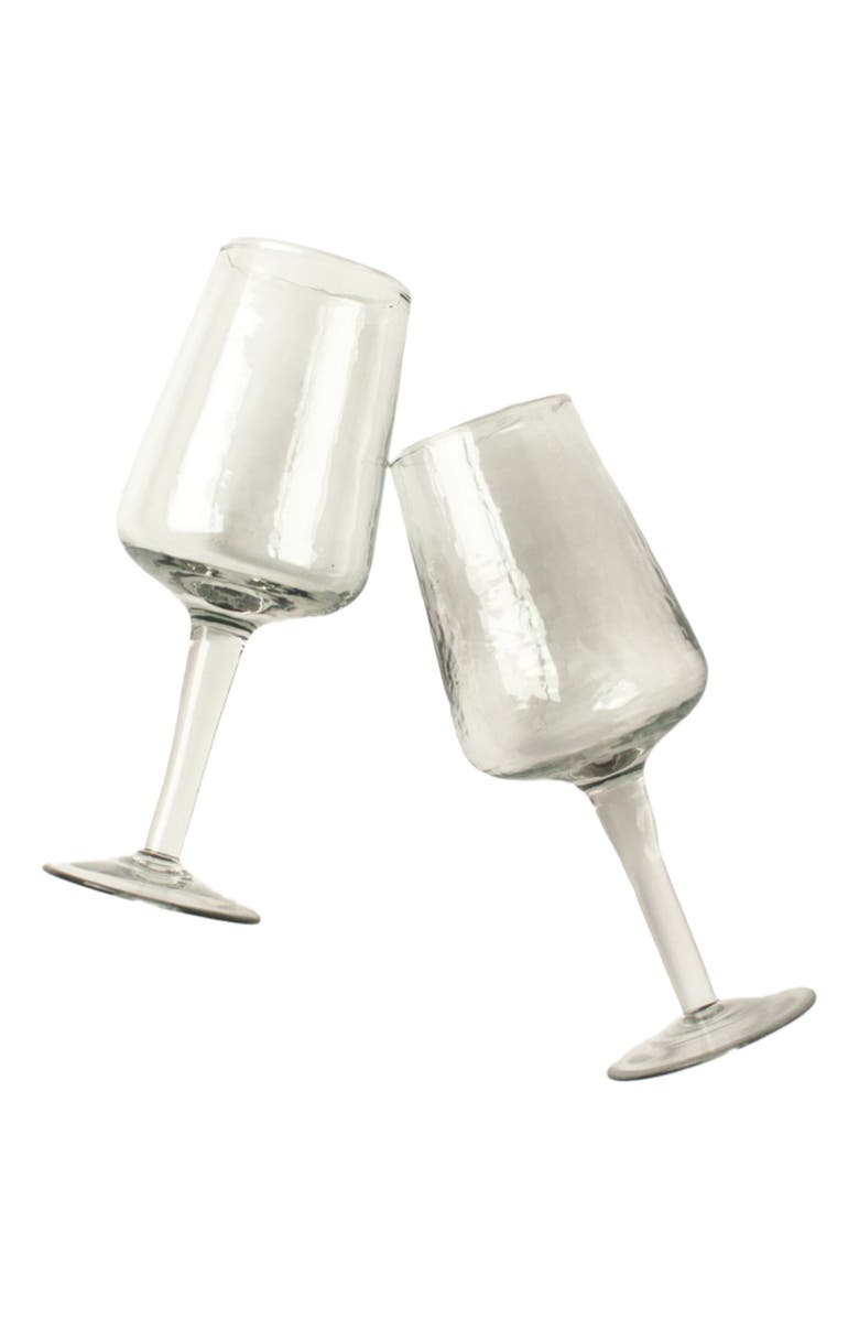 Creative Women Handblown Hammered Wine Glasses - Set of 4, Main, color,