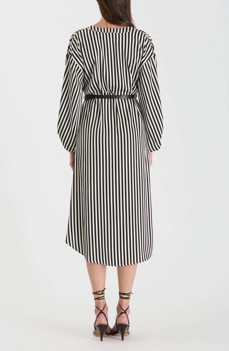 AUGUST SKY Stripe Balloon Sleeve Shirtdress, Alternate, color, 