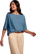 Celtic & Co. Linen Blend Short Sleeve Swing Top