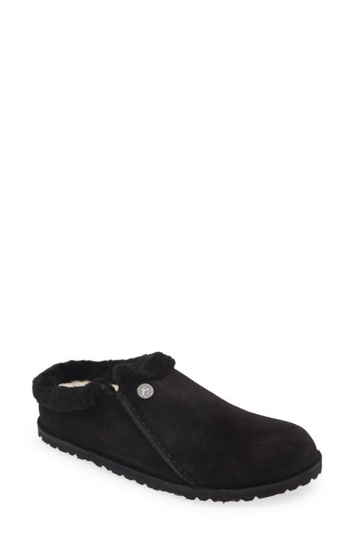 Birkenstock Zermatt Genuine Shearling Slipper In Black