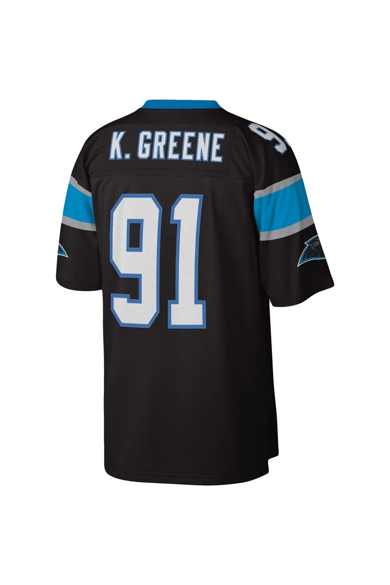 Men's Mitchell & Ness Kevin Greene Black Carolina Panthers Legacy Replica Jersey, Alternate, color, Black
