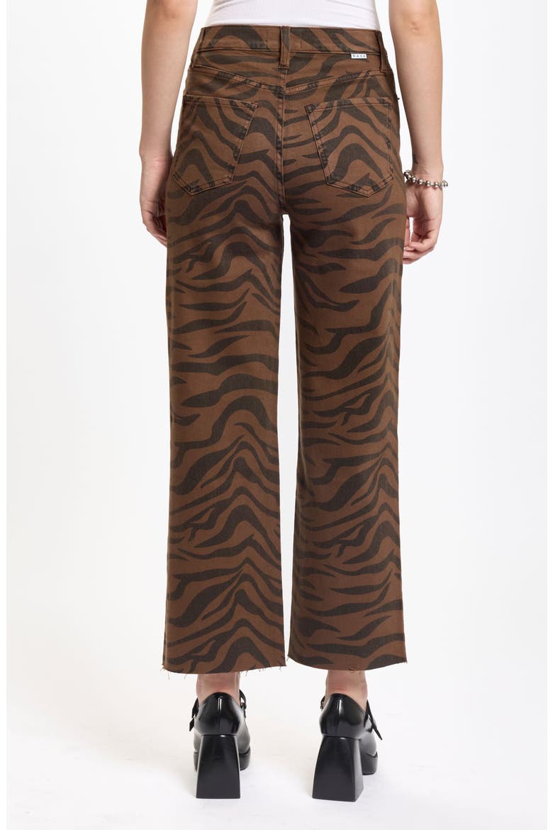 Pleaser Zebra Stripe Crop Wide Leg Pants, Alternate, color, DESERT ZEBRA
