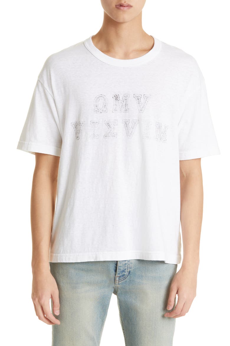 Men's Oversize Alumni Graphic Tee, Main, color, WHITE