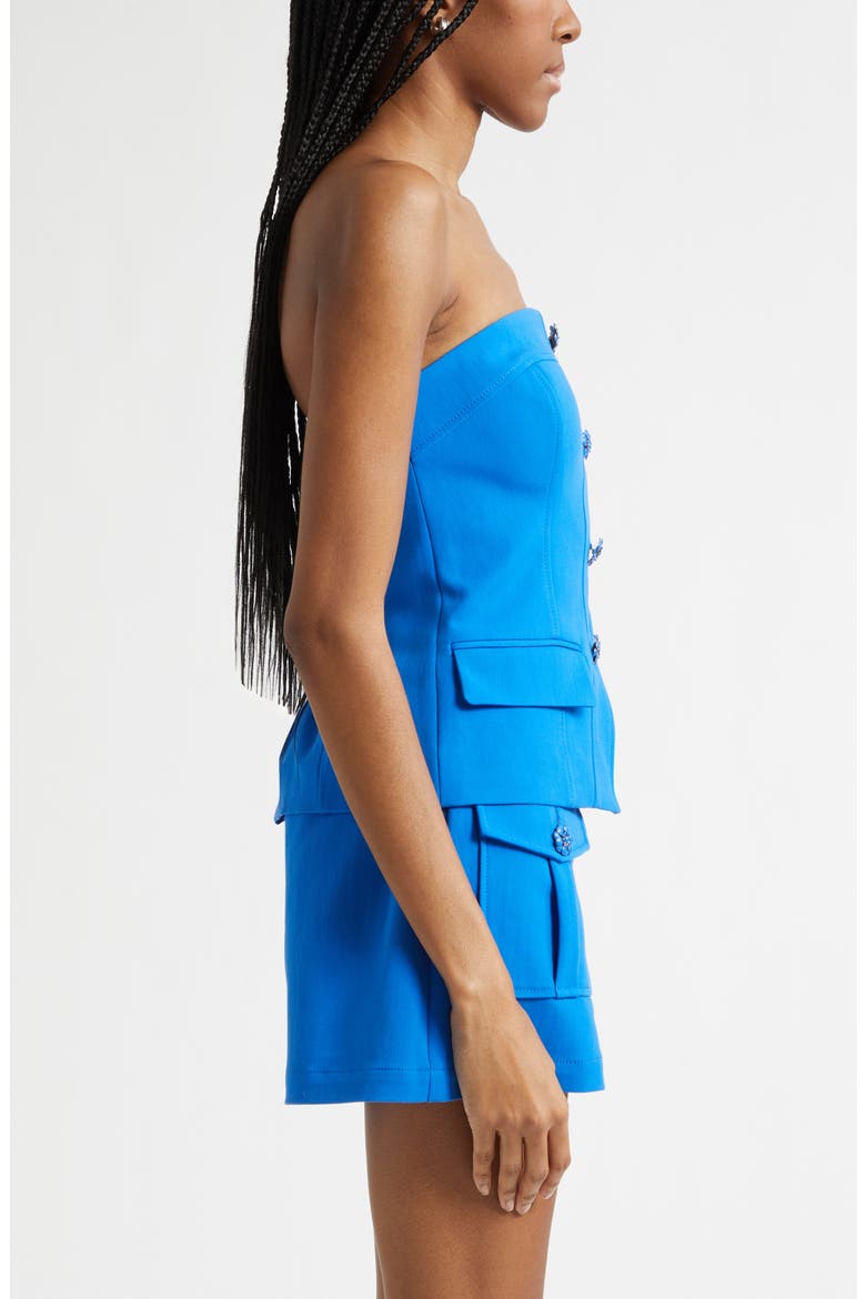 Eva Strapless Top, Alternate, color, CAPRI BLUE