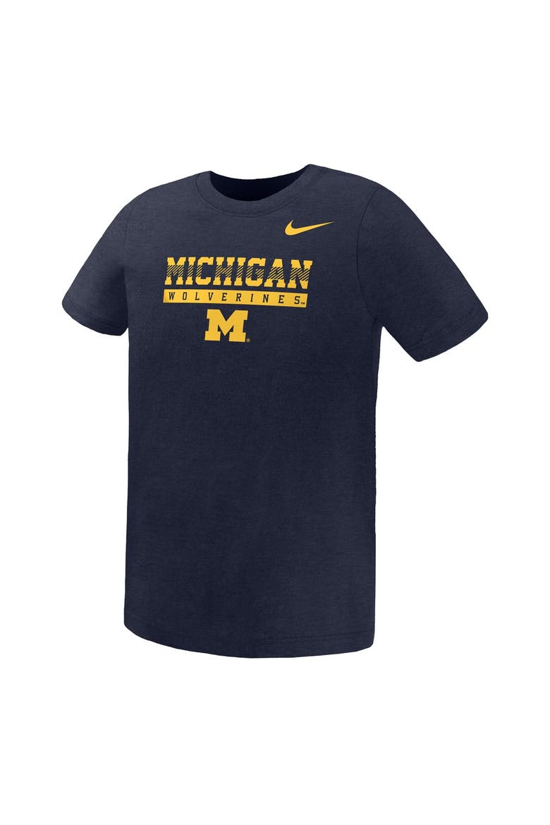 Preschool Nike Navy Michigan Wolverines Name Bar Legend Dri-FIT T-Shirt, Alternate, color, Navy