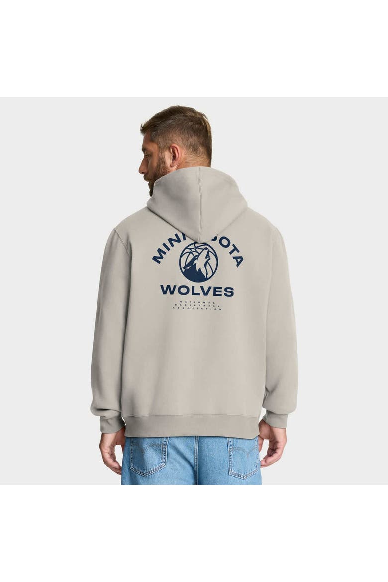 Men's Fanatics Off White Minnesota Timberwolves Crossover Collection Blocked Shot Premium Pullover Hoodie, Alternate, color, Cream