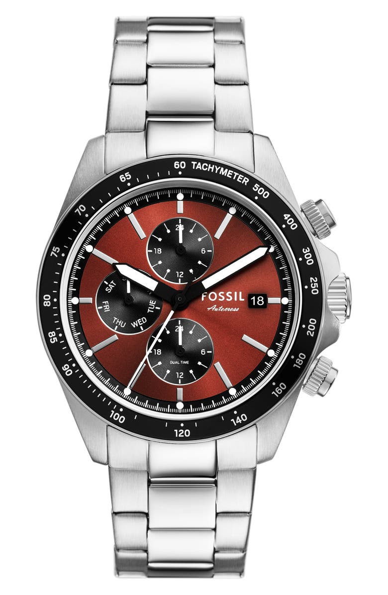 Fossil Autocross Quartz Chronograph Bracelet Watch, 42mm, Main, color,