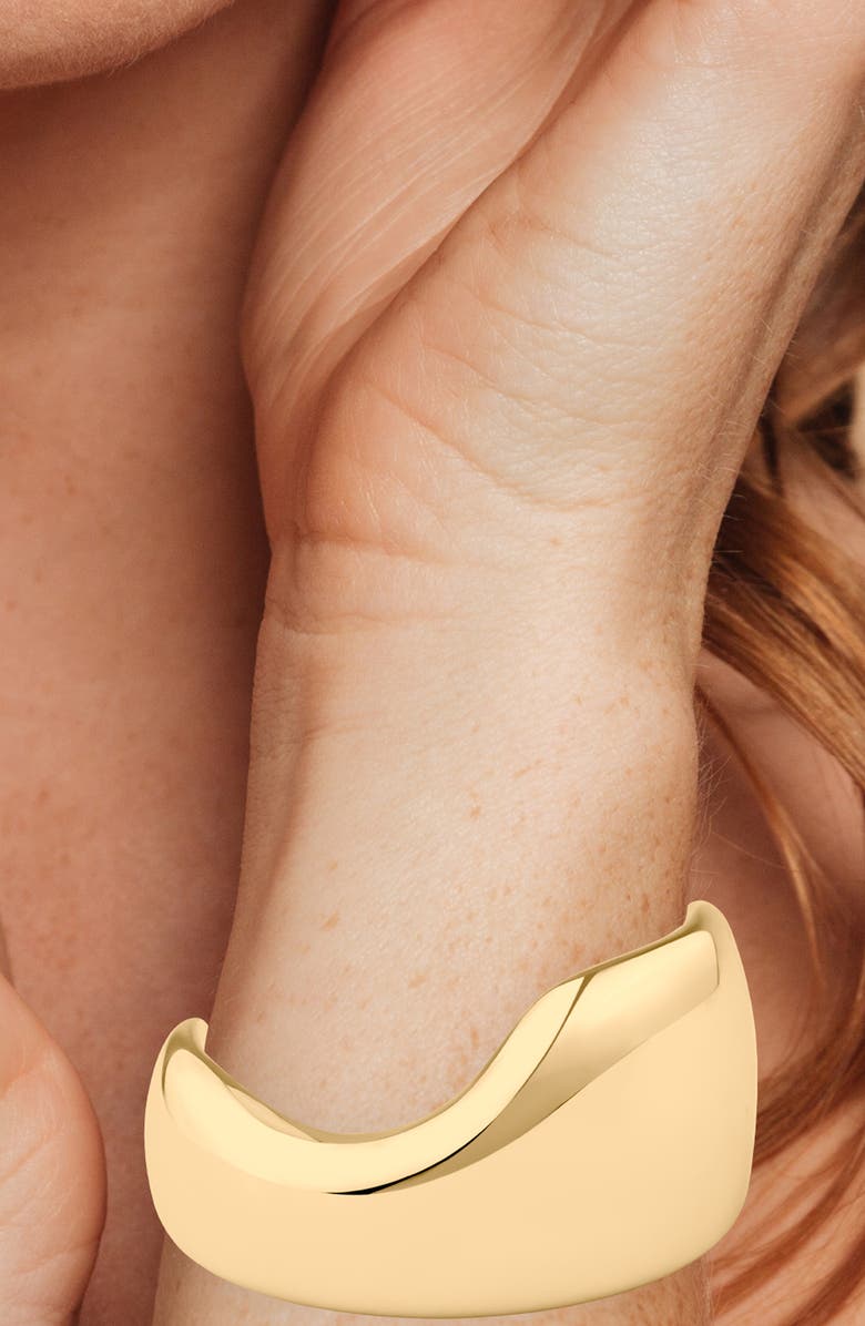 JARDIN Molten Asymmetric Cuff Bracelet, Alternate, color, Gold