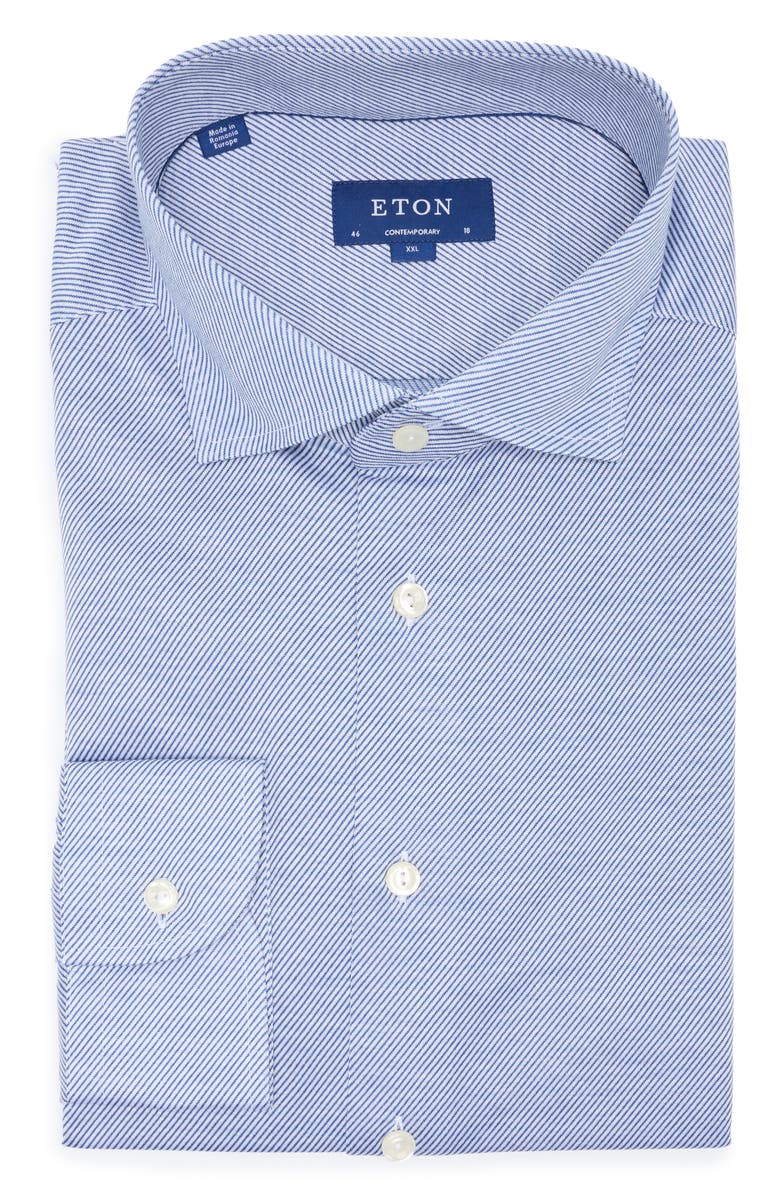 Eton Contemporary Fit Diagonal Stripe Cotton Dress Shirt | Nordstromrack