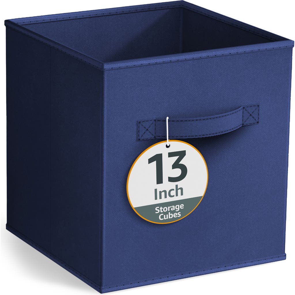 Sorbus Large Collapsible Storage Cube In Navy Blue
