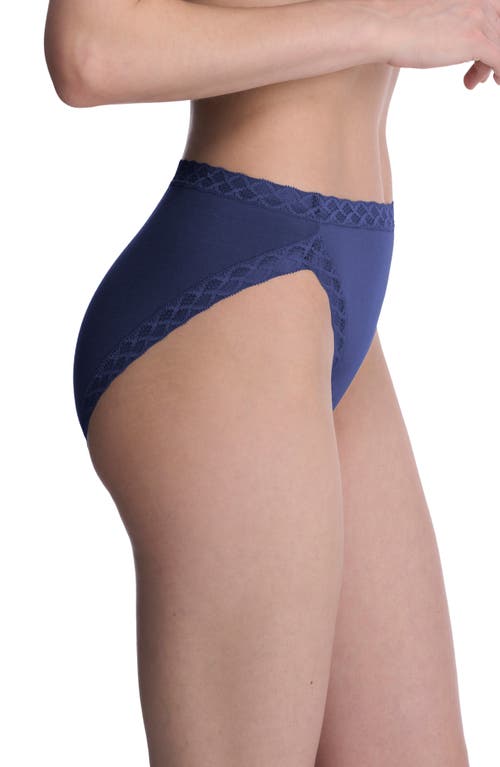Natori Bliss Cotton French Cut Briefs In Blue