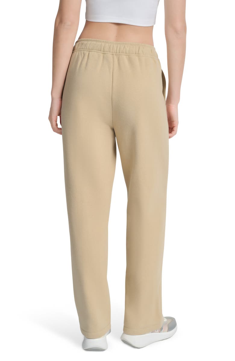 DKNY Logo High Waist Sweatpants, Alternate, color, Travertine