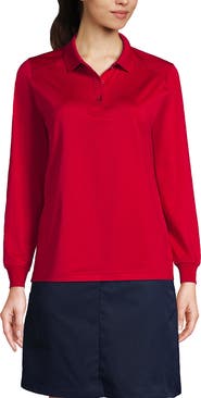 Lands' End School Uniform Long Sleeve Rapid Dry Polo Shirt