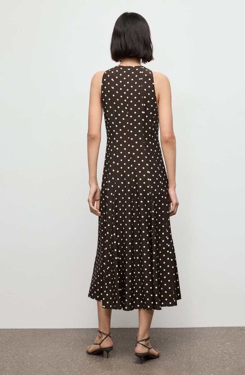 MANGO Polka Dot A-Line Midi Dress, Alternate, color, 