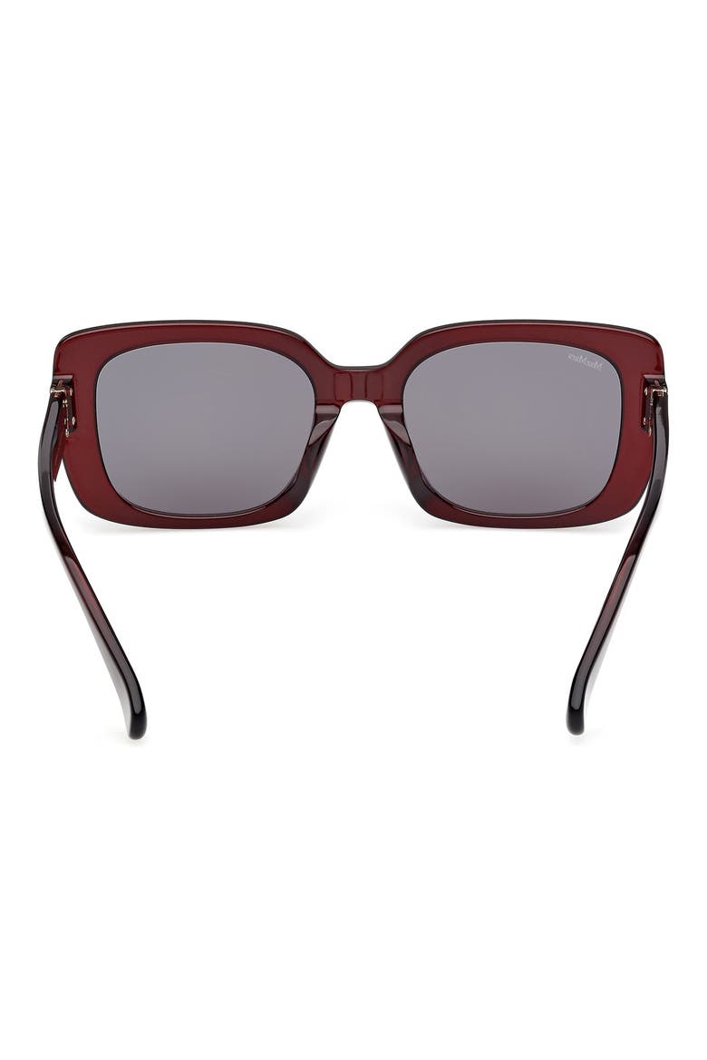 54mm Square Sunglasses, Alternate, color, SHINY BORDEAUX / SMOKE