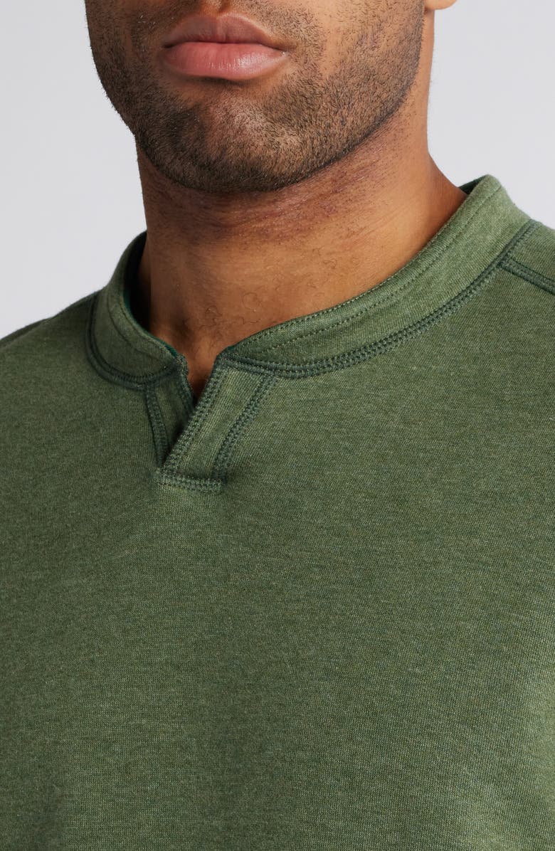 Tommy Bahama New Flip Coast Reversible Notch Neck Pullover, Alternate, color, Army Green