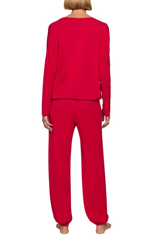 Eberjey Gisele Jersey Knit Slouchy Pajamas In Red